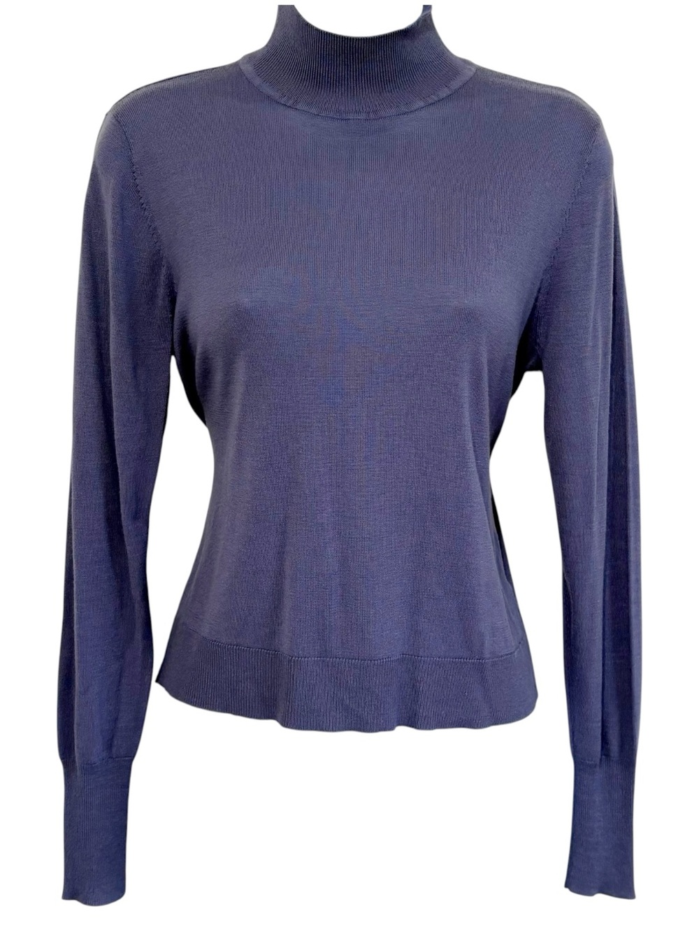 ZARA Purple Fitted Turtleneck Sweater Lightweight Knit Long Sleeve Small